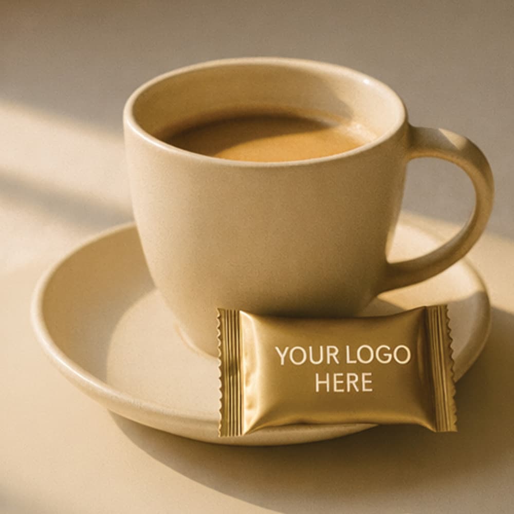 Custom branded cookie with company logo by Snackify